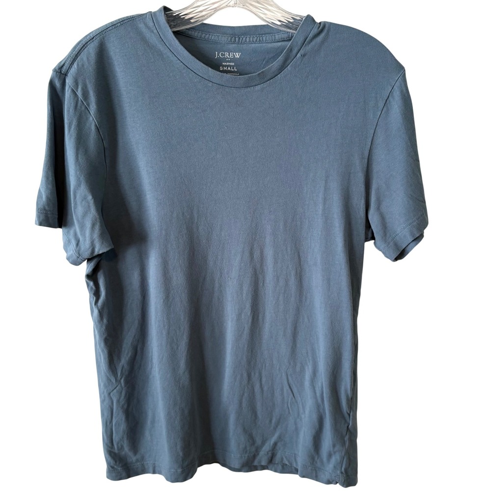 J. Crew Factory Men's Dusty Blue Cotton Tee in Size Small